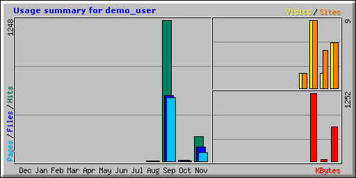 Usage summary for demo_user